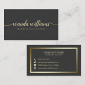 Einfache elegante handgeschriebene Kalligrafie Visitenkarte (Vorne/Hinten)