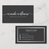 Einfache elegante handgeschriebene Kalligrafie Visitenkarte (Vorne/Hinten)