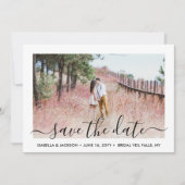 Einfache, elegante, handgeschriebene Script 2 Foto Save The Date (Vorderseite)