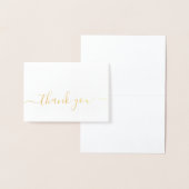 Einfache Elegante Handschrift Minimalistischer Gol Folienkarte (Anzeige)