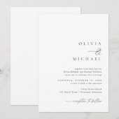Einfache Elegante Handwriting-Hochzeit Einladung (Vorne/Hinten)