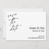 Einfache Elegante Handwriting-Skripttypografie Save The Date (Vorderseite)
