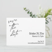 Einfache Elegante Handwriting-Skripttypografie Save The Date (Stehend Vorderseite)