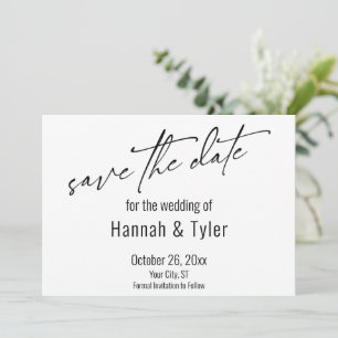 Einfache Elegante Handwriting-Skripttypografie Save The Date