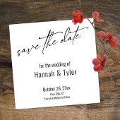 Einfache Elegante Handwriting-Skripttypografie Save The Date