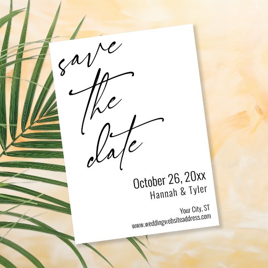 Einfache Elegante Handwriting-Skripttypografie Save The Date