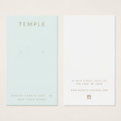 Einfache, elegante, hellblaue Ohrring-Display-Kart (Vorne & Hinten)