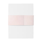 Einfache, elegante, hellblaue, rosa Hochzeit Einladungsbanderole (Rückseitenbeispiel)