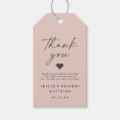 Einfache, elegante, hellblaue Rosa Hochzeit Vielen Geschenkanhänger (Vorderseite)