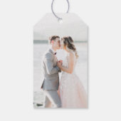 Einfache, elegante, hellblaue Rosa Hochzeit Vielen Geschenkanhänger (Rückseite)