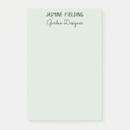 Einfache Elegante Helle Sage Green Garden Designer Post-it Klebezettel
