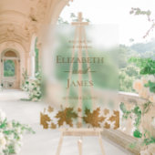 Einfache, elegante Herbstlaube Hochzeit Acrylschild