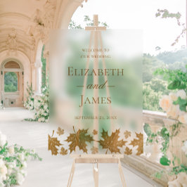 Einfache, elegante Herbstlaube Hochzeit Acrylschild