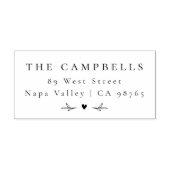 Einfache elegante Herzadresse und Personalisierte Permastempel (Design)