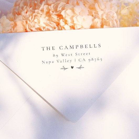 Einfache elegante Herzadresse und Personalisierte Permastempel