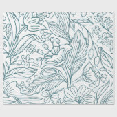 Einfache Elegante Hibiskus Blätter | Geschenkpapier (Flach)