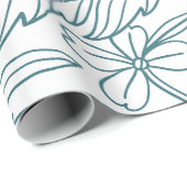 Einfache Elegante Hibiskus Blätter | Geschenkpapier (Rolleneckpunkt)