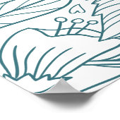 Einfache Elegante Hibiskus Blätter | Poster (Ecke)