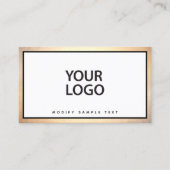 Einfache Elegante Hinzufügen der Gold-Grenze Ihres Visitenkarte (Vorderseite)