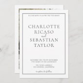 Einfache Elegante Hochzeit (Vorne/Hinten)