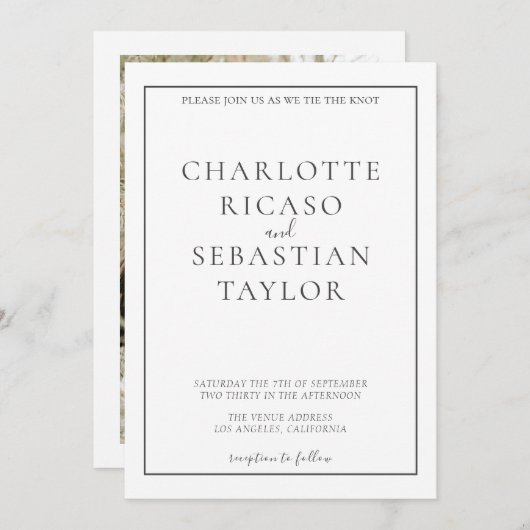 Einfache Elegante Hochzeit (Vorne/Hinten)