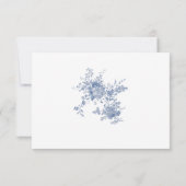 Einfache Elegante Hochzeit am Blue French Garden RSVP Karte (Rückseite)