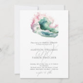 Einfache elegante Hochzeit am Strand Einladung (Vorderseite)