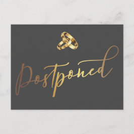Einfache elegante Hochzeit aufgeschoben Postkarte