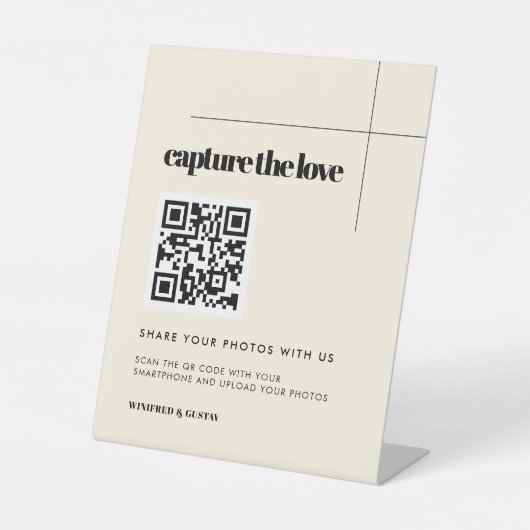 Einfache, elegante Hochzeit Capture the Liebe Sockelschild (Vorderseite)