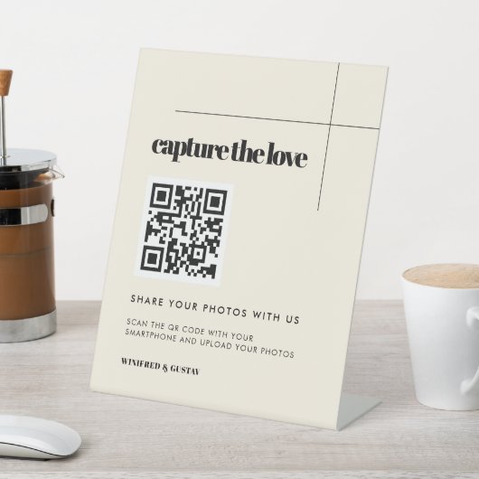 Einfache, elegante Hochzeit Capture the Liebe Sockelschild (In SItu)