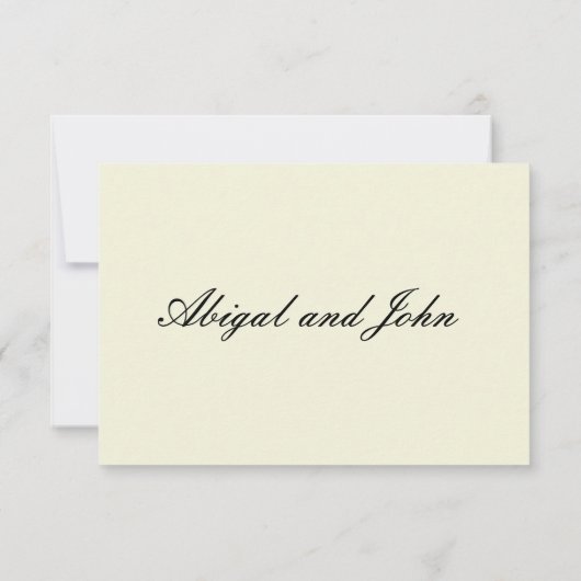 Einfache, elegante Hochzeit Dankeskarte (Rückseite)