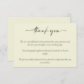 Einfache, elegante Hochzeit Dankeskarte (Vorne/Hinten)