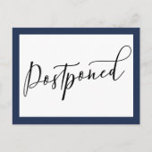 Einfache elegante Hochzeit der Marine & White Postkarte (Vorderseite)