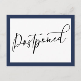 Einfache elegante Hochzeit der Marine & White Postkarte