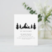 Einfache Elegante Hochzeit der Pine Postkarte (Stehend Vorderseite)