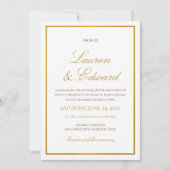 Einfache Elegante Hochzeit Einladung - Imitate Gol (Vorderseite)