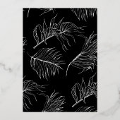 Einfache, elegante Hochzeit Folieneinladung (Rückseite)