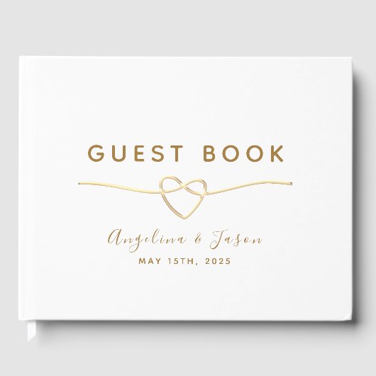 Einfache Elegante Hochzeit Gästebuch (Vorderseite)