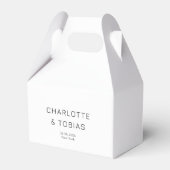 Einfache, elegante Hochzeit Geschenkschachtel (Vorderseite)