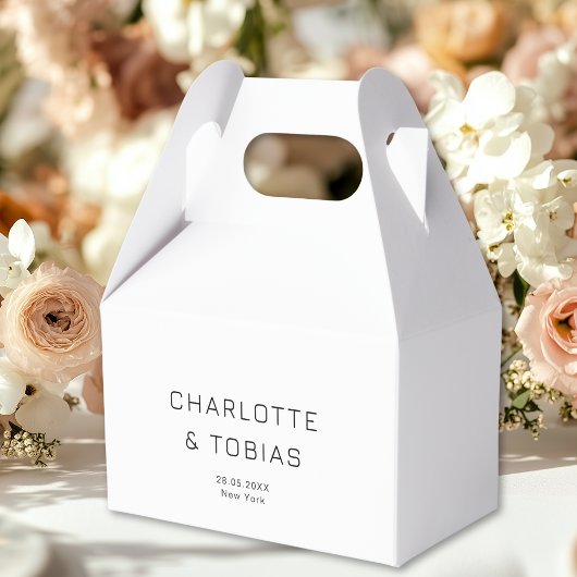Einfache, elegante Hochzeit Geschenkschachtel