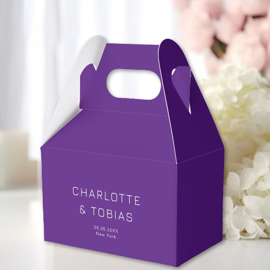 Einfache, elegante Hochzeit Geschenkschachtel