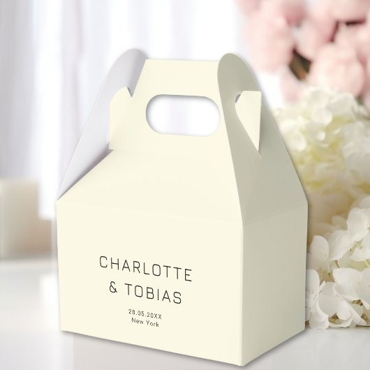 Einfache, elegante Hochzeit Geschenkschachtel