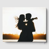 Einfache Elegante Hochzeit im Schwarz-weißen Foto Gästebuch (Rückseite)