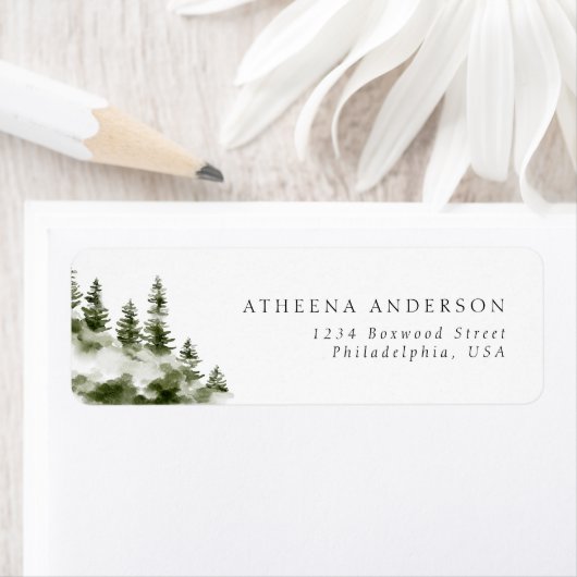 Einfache elegante Hochzeit im Watercolor-Gebirgswa (Insitu)