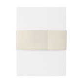 Einfache, elegante Hochzeit in Elfenbein oder Crea Einladungsbanderole (Rückseitenbeispiel)