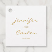 Einfache, elegante Hochzeit mit 1 Foto Geschenkanhänger (Vorderseite)