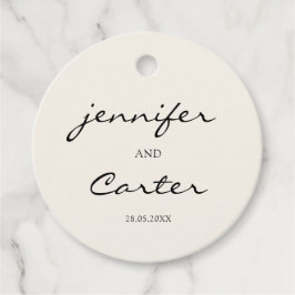 Einfache, elegante Hochzeit mit 1 Foto Geschenkanhänger