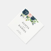 Einfache, elegante Hochzeit mit Blumen Serviette (Ecke)