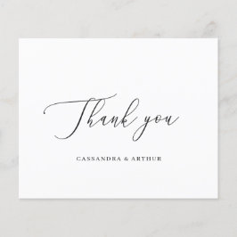 Einfache elegante Hochzeit mit Dankeschön-Karte
