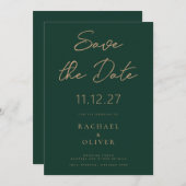 Einfache Elegante Hochzeit ohne Foto Save the Date (Vorne/Hinten)